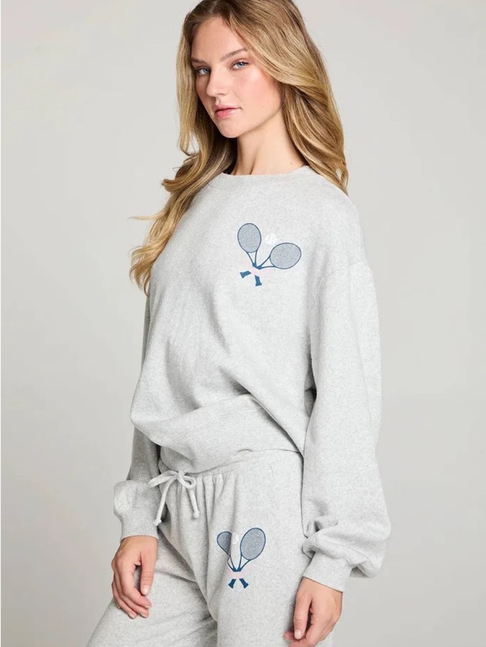NWT CHASER soft pullover with cute tennis graphic
